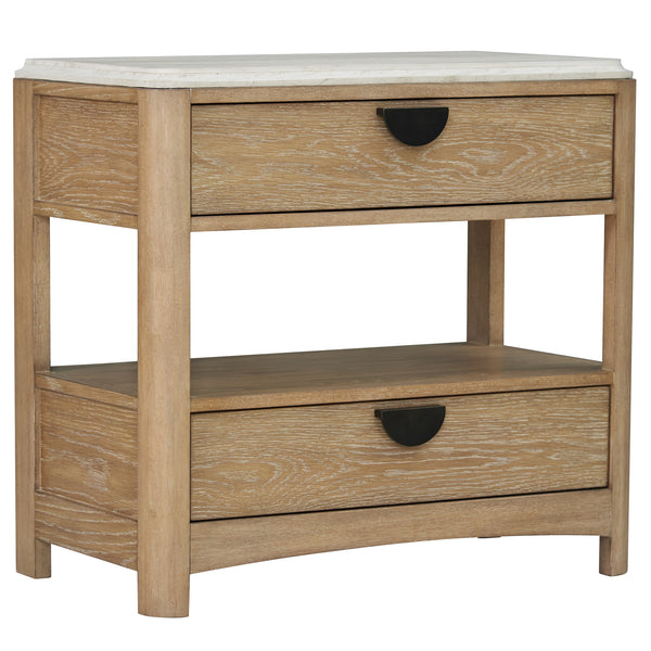 ESCAPE Two-Drawer Nightstand with Stone Top - Parker House Furniture