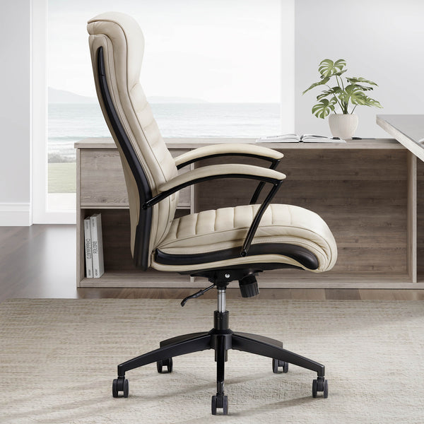 DC#370-ATLI - ANTIQUE LINEN Leather Desk Chair - Parker House