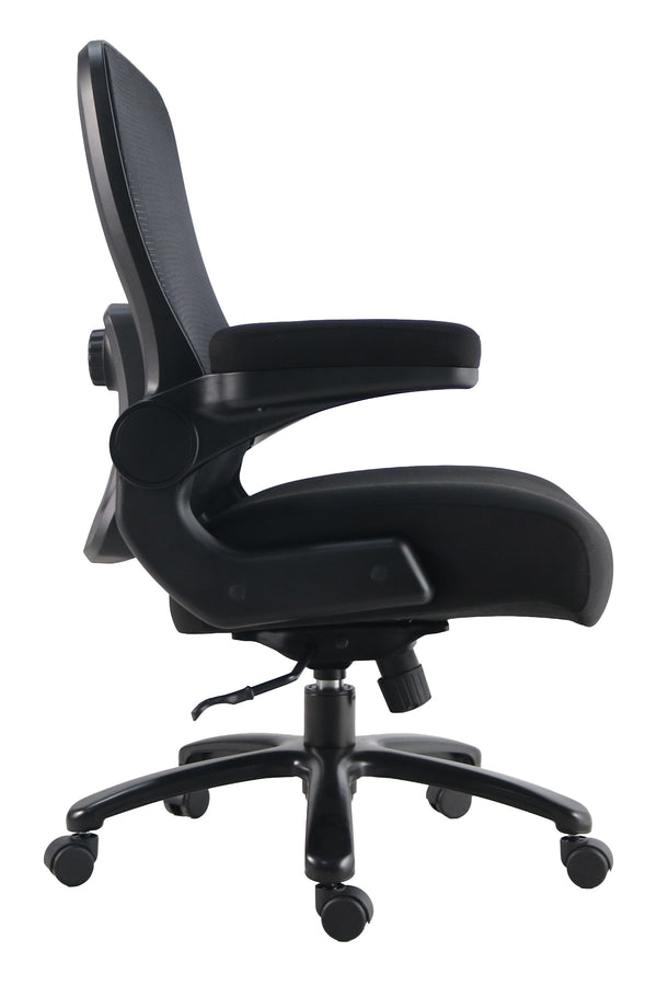 DC-603-BLK - BLACK Mesh Desk Chair Big Man 500lb lumbar - Parker
