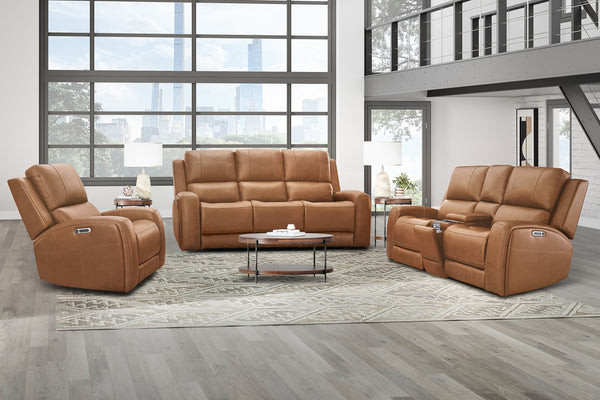 BELMONT - LYRIC CARAMEL Zero-Gravity Power Sofa - Parker House