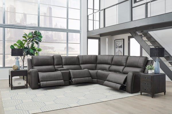 BELMONT - AUTUMN FOG 6pc Zero-Gravity Modular Power Reclining