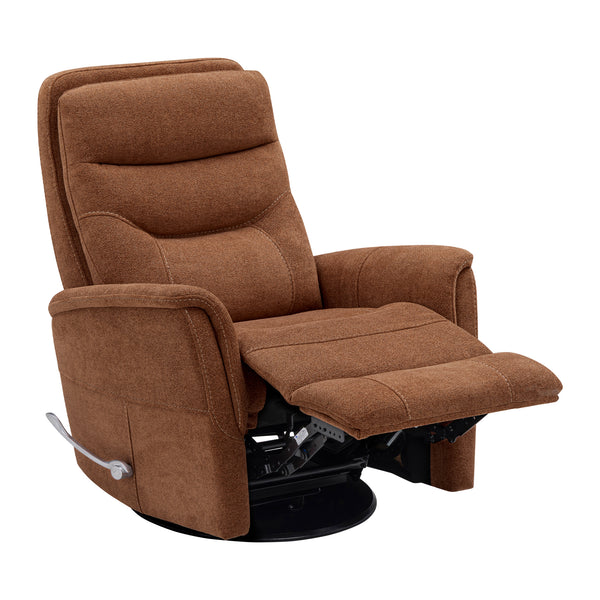 GEMINI - SNAZZY TERRACOTTA Manual Swivel Glider Recliner - Parker