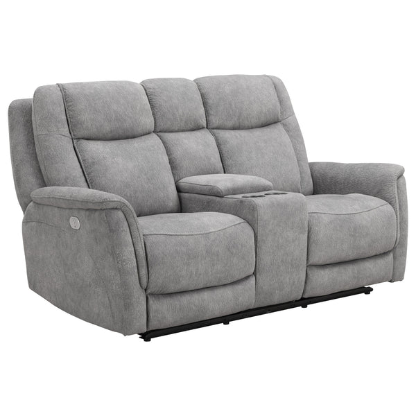 LINUS - HUDSON GREY Power Zero Gravity Console Loveseat - Parker