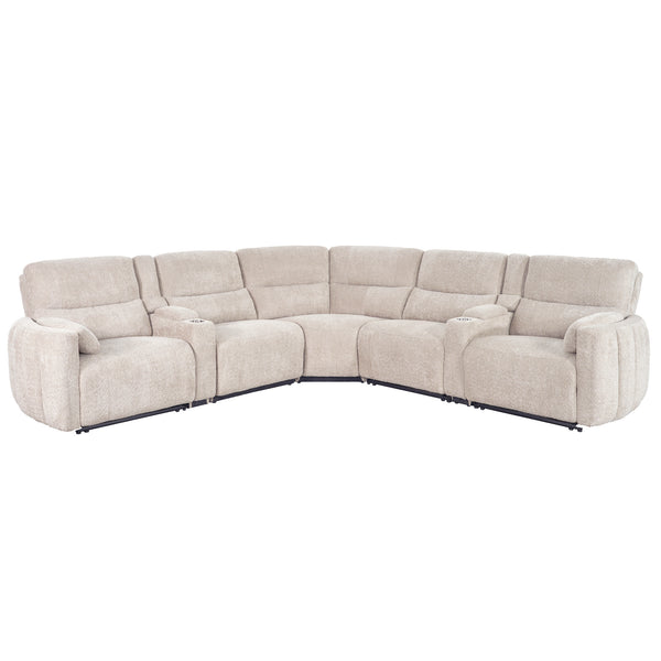 MODESTO - BUTTERCREAM 7pc Modular Power Reclining Sectional with
