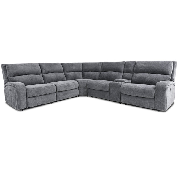 POLARIS - BIZMARK GREY 6pc Modular Power Reclining Sectional with
