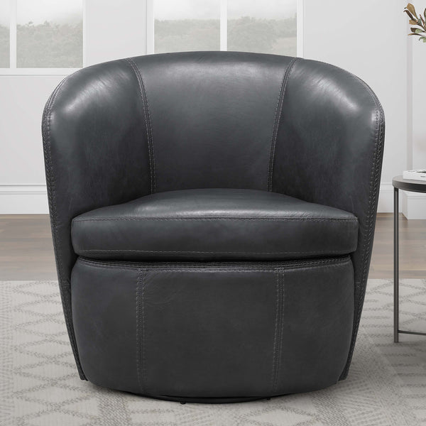BAROLO - VINTAGE SLATE Swivel Club Chair - Parker House Furniture