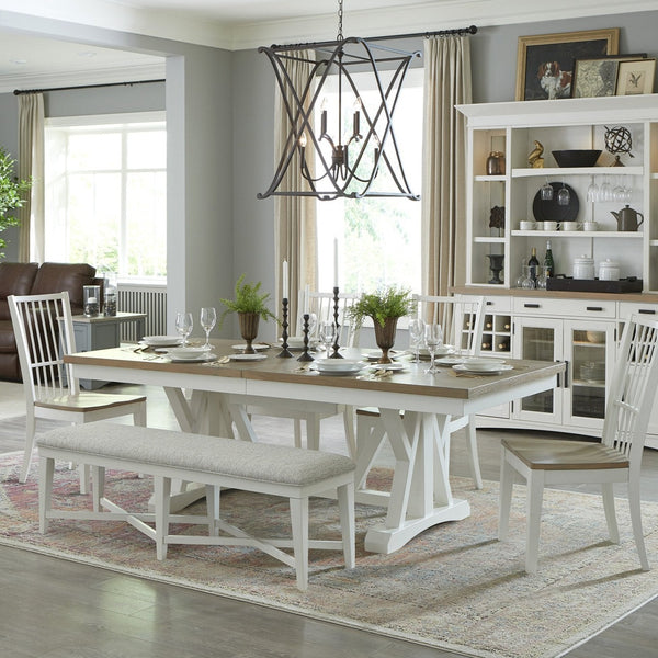 AMERICANA MODERN DINING Dining Table 88 in. x 42 in. Trestle to 112 in Parker House Furniture