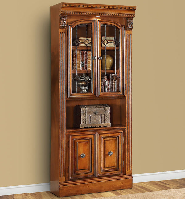 本棚・本収納 Antique Glass Door Cabinet Living Room HUNTINGTON 32