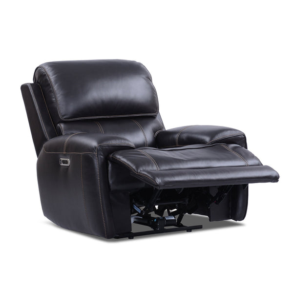 Arian black top hotsell grain leather power recliner