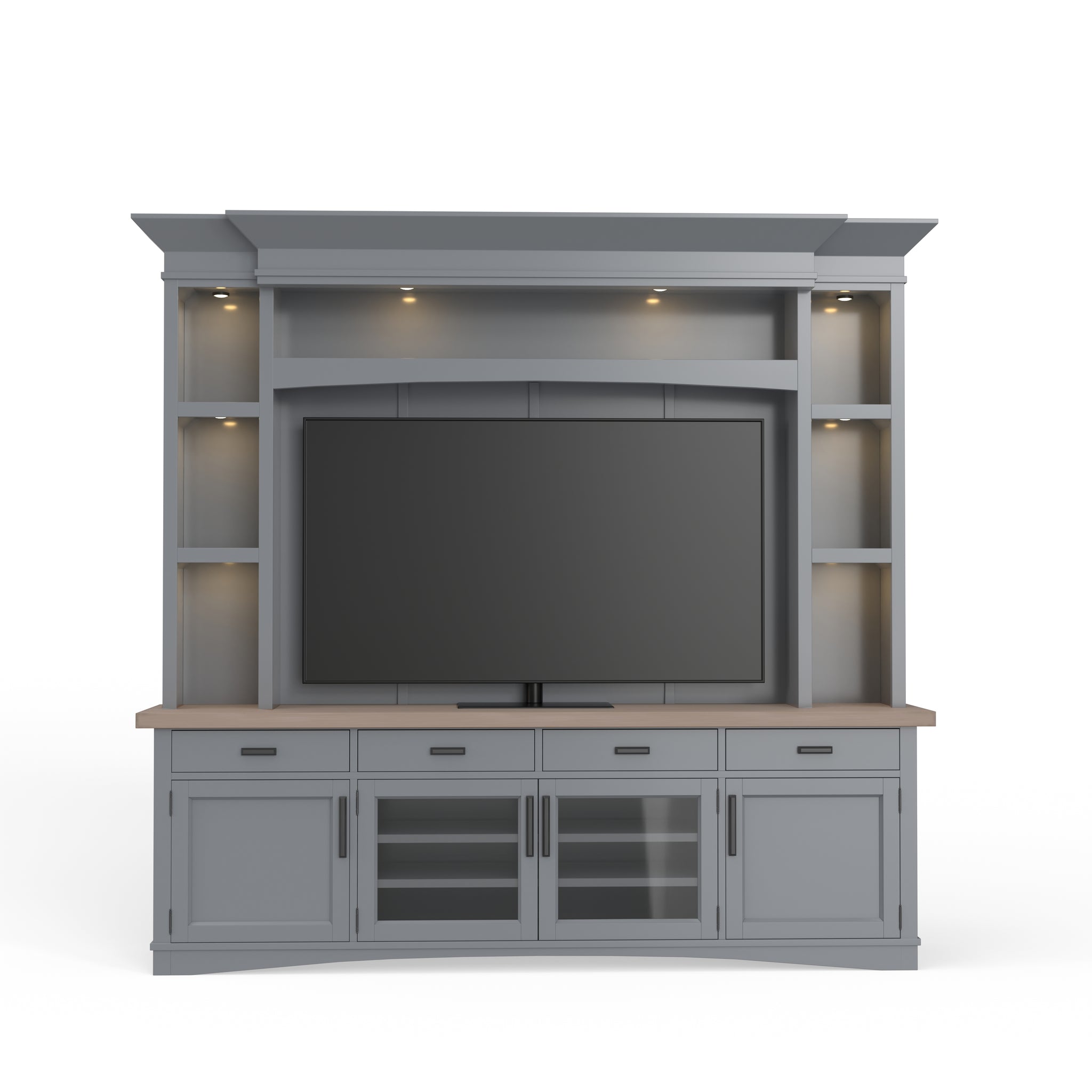 Console Hutch, Parker - - with MODERN House in. 92 Backpanel Furniture DOVE AMERICANA and TV LE