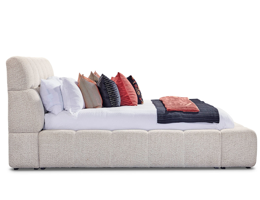 ESCAPE - FLUFFY RIVER ROCK Queen Upholstered Bed - Parker House
