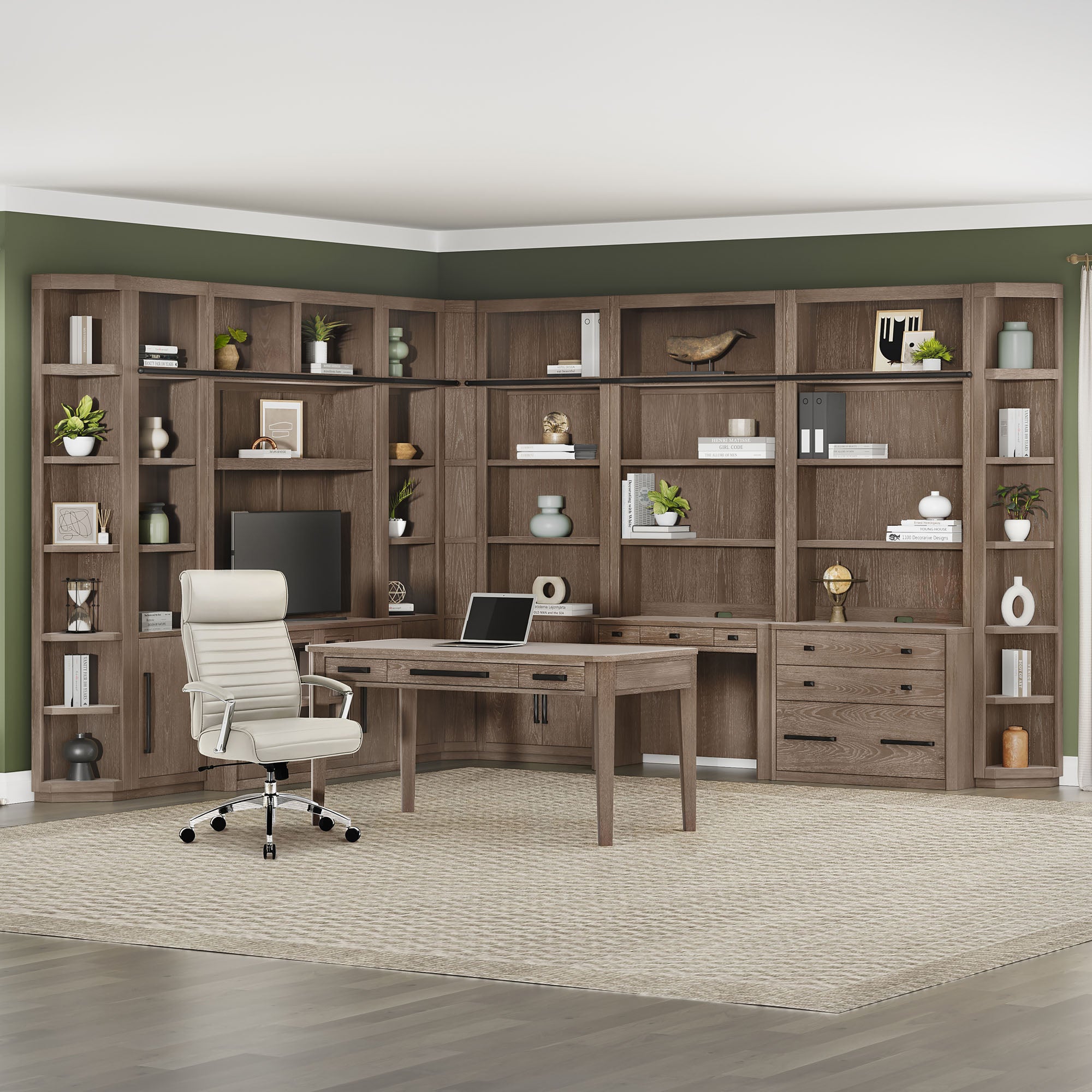 BRECKENRIDGE 13pc Corner Library Wall