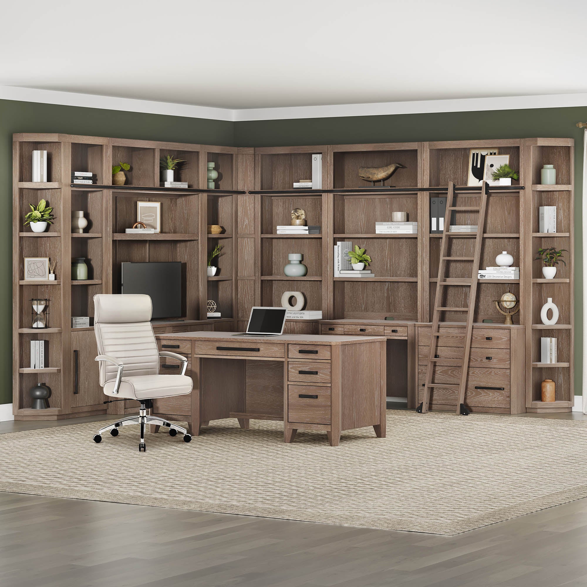 BRECKENRIDGE 13pc Corner Library Wall