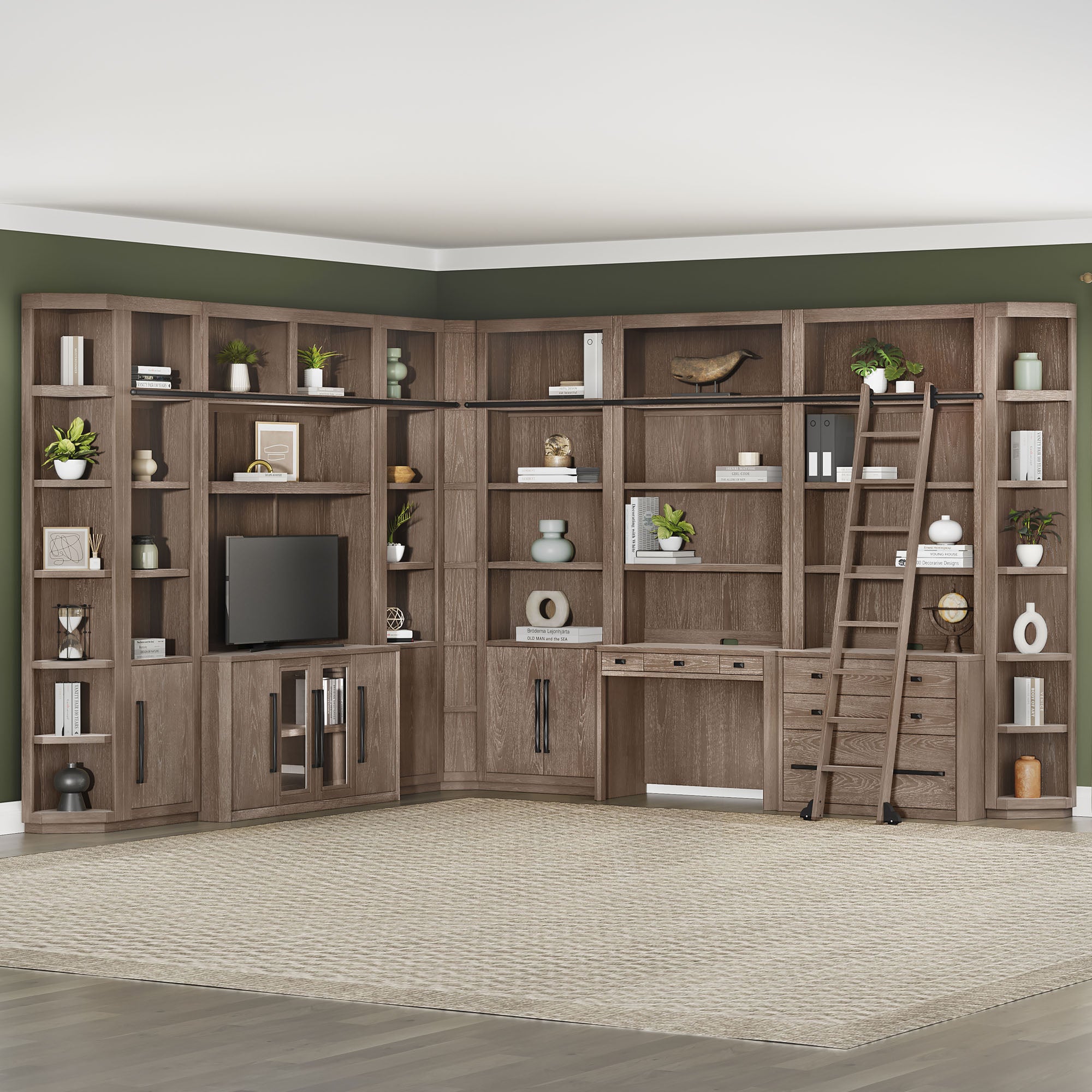BRECKENRIDGE 13pc Corner Library Wall