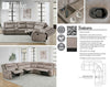 BLAKE - DESERT TAUPE 6pc Modular Reclining Sectional with Entertainment Console