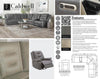 CALDWELL - TAHOE FOG 6pc Modular Power Reclining Sectional