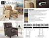 CONNOR - ESPRESSO Manual Pushback High Leg Recliner