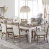 AMERICANA MODERN DINING 60-78" Rectangular Dining Table and 6 Upholstered Dining Chairs