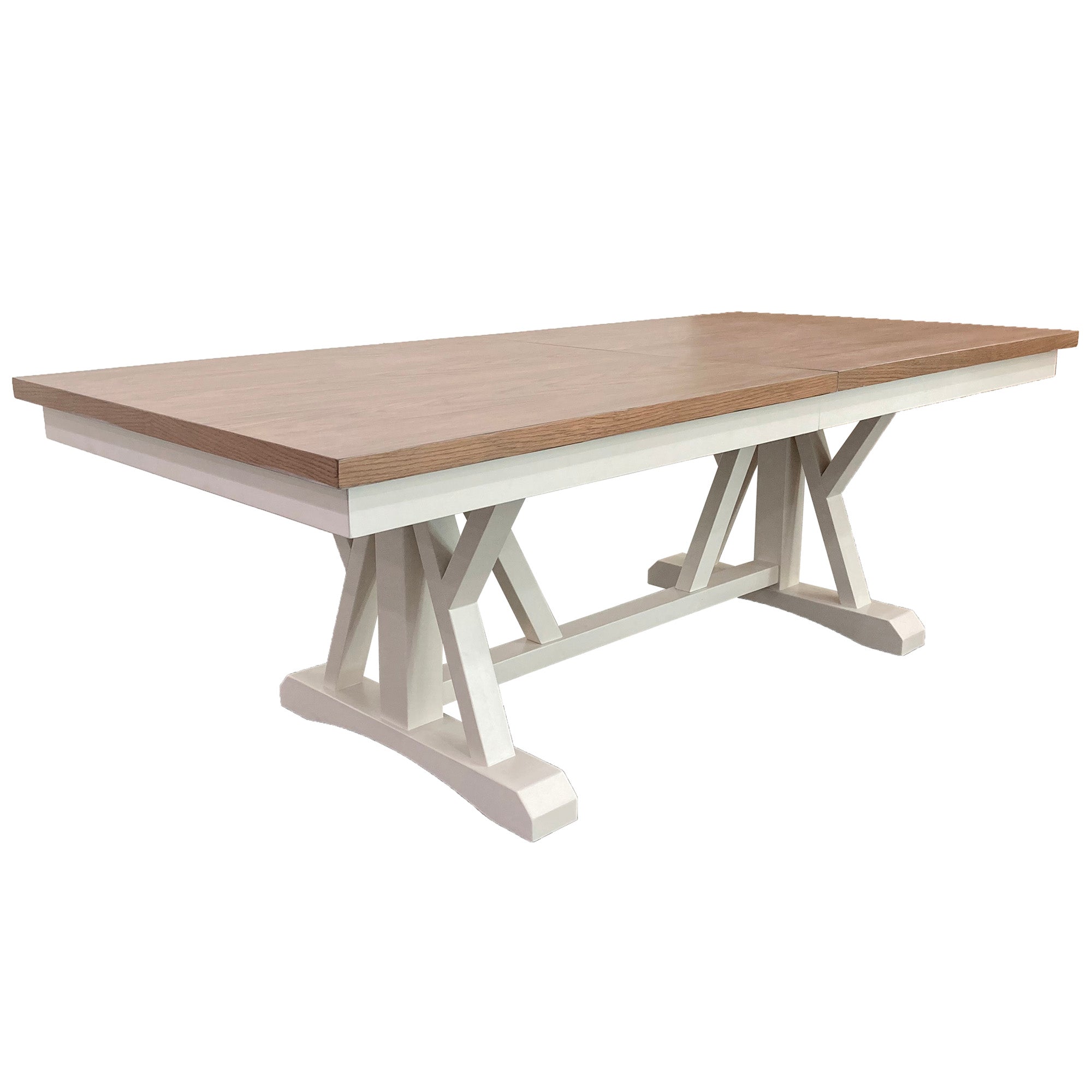 AMERICANA MODERN DINING Trestle Dining Table 88-112" x 42" (24" Butterfly Leaf)