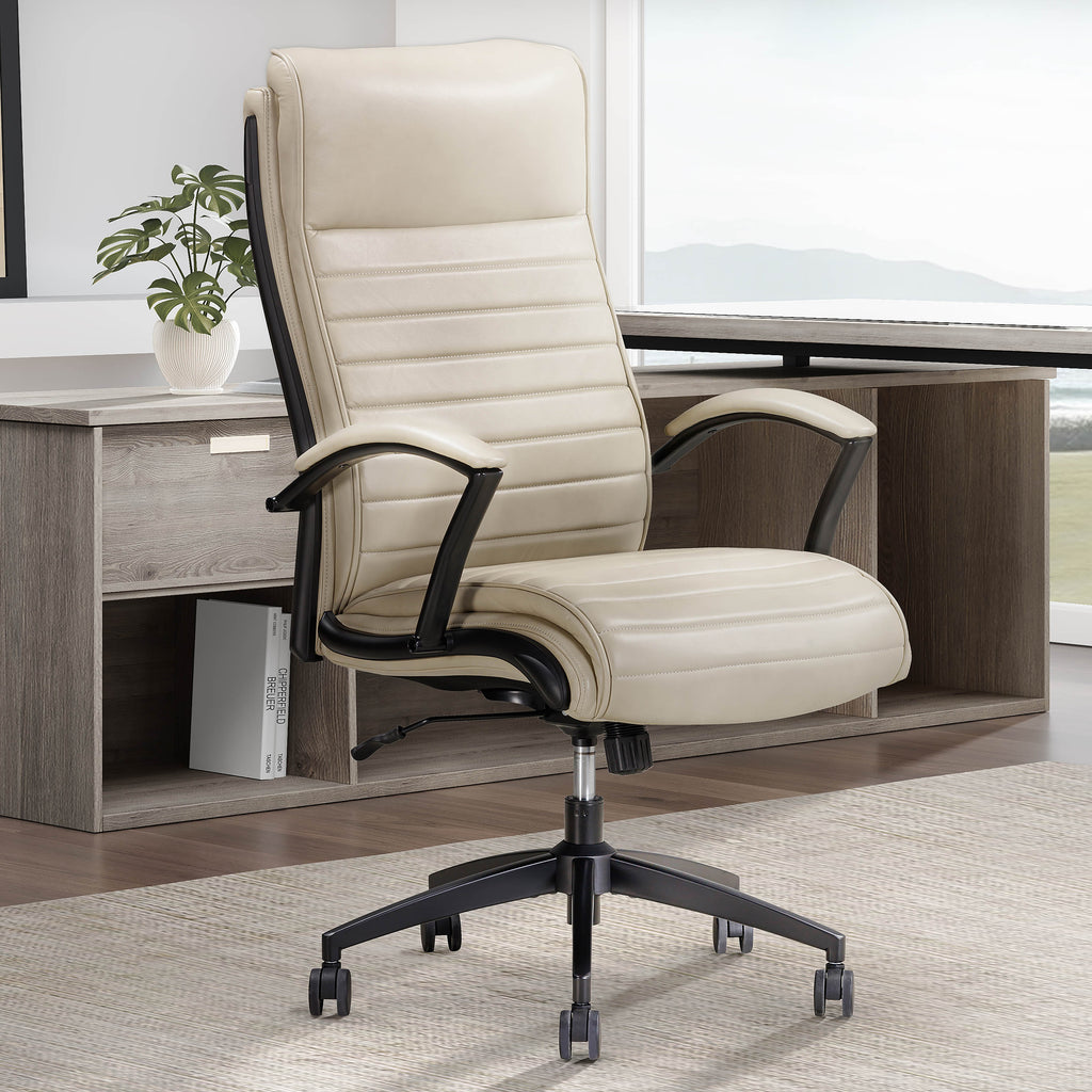 DC#370-ATLI - ANTIQUE LINEN Leather Desk Chair - Parker House