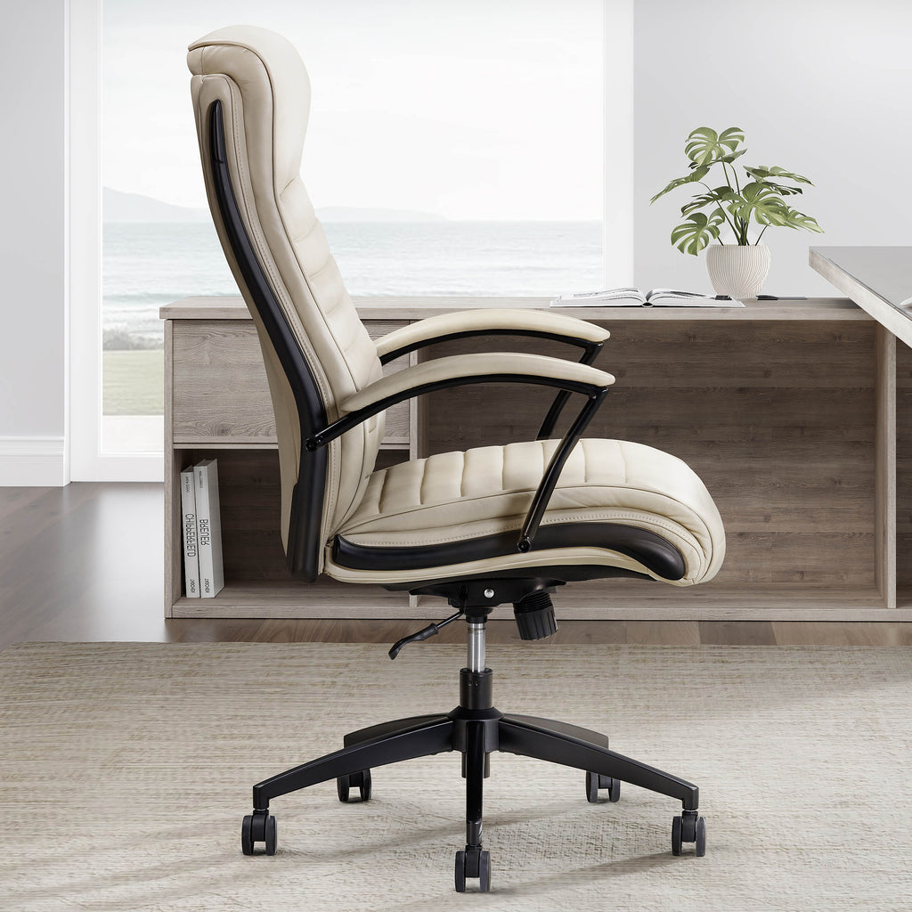 DC#370-ATLI - ANTIQUE LINEN Leather Desk Chair - Parker House