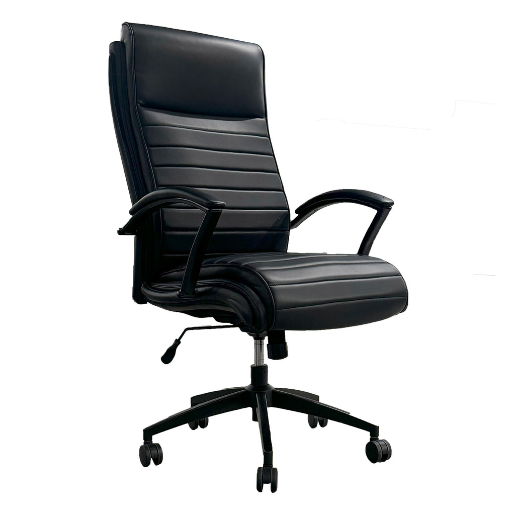 DC#370-SMBK - SMOOTH BLACK Leather Desk Chair - Parker House Furniture