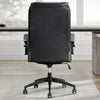 DC#370-SMBK - SMOOTH BLACK Leather Desk Chair