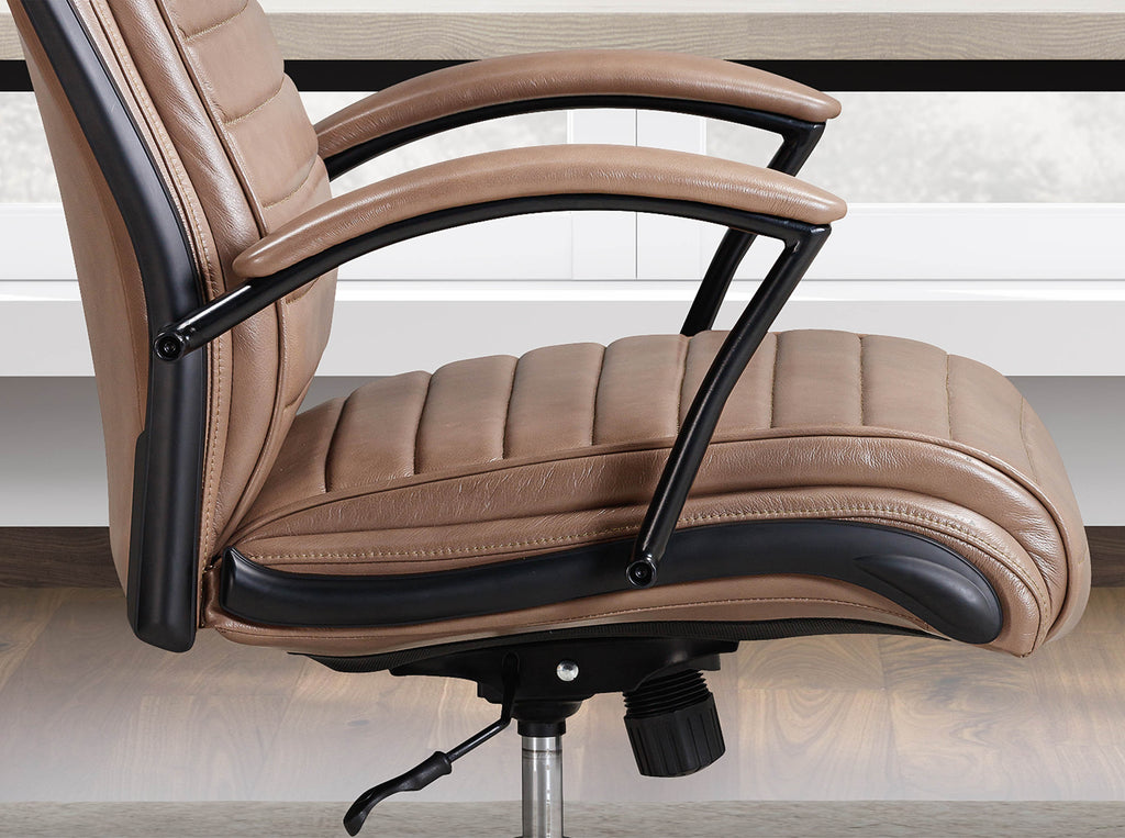 DC#370-SMLT - SMOOTH LATTE Leather Desk Chair - Parker House Furniture