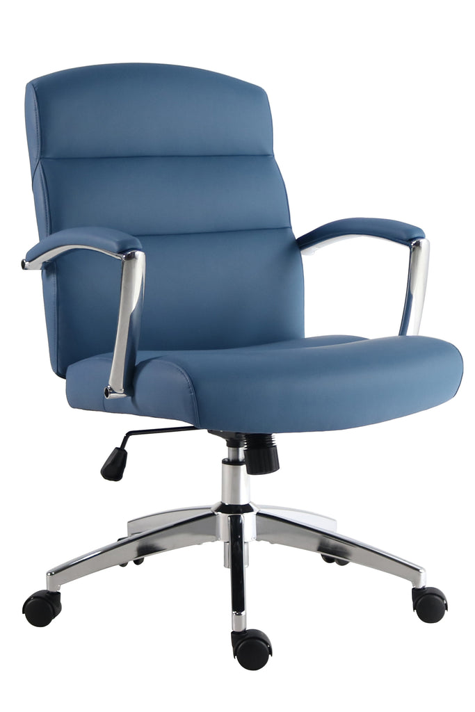 DC-601-SFSB - SOFTY STEEL BLUE Vegan Leather Desk Chair - Parker