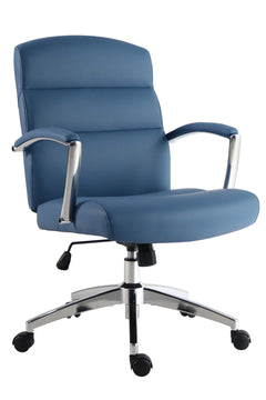 DC-601-SFSB - SOFTY STEEL BLUE Vegan Leather Desk Chair - Parker