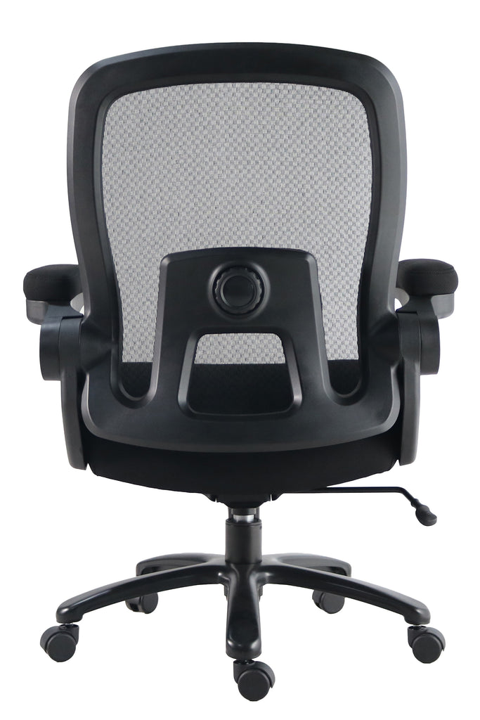 DC-603-BLK - BLACK Mesh Desk Chair Big Man 500lb lumbar - Parker