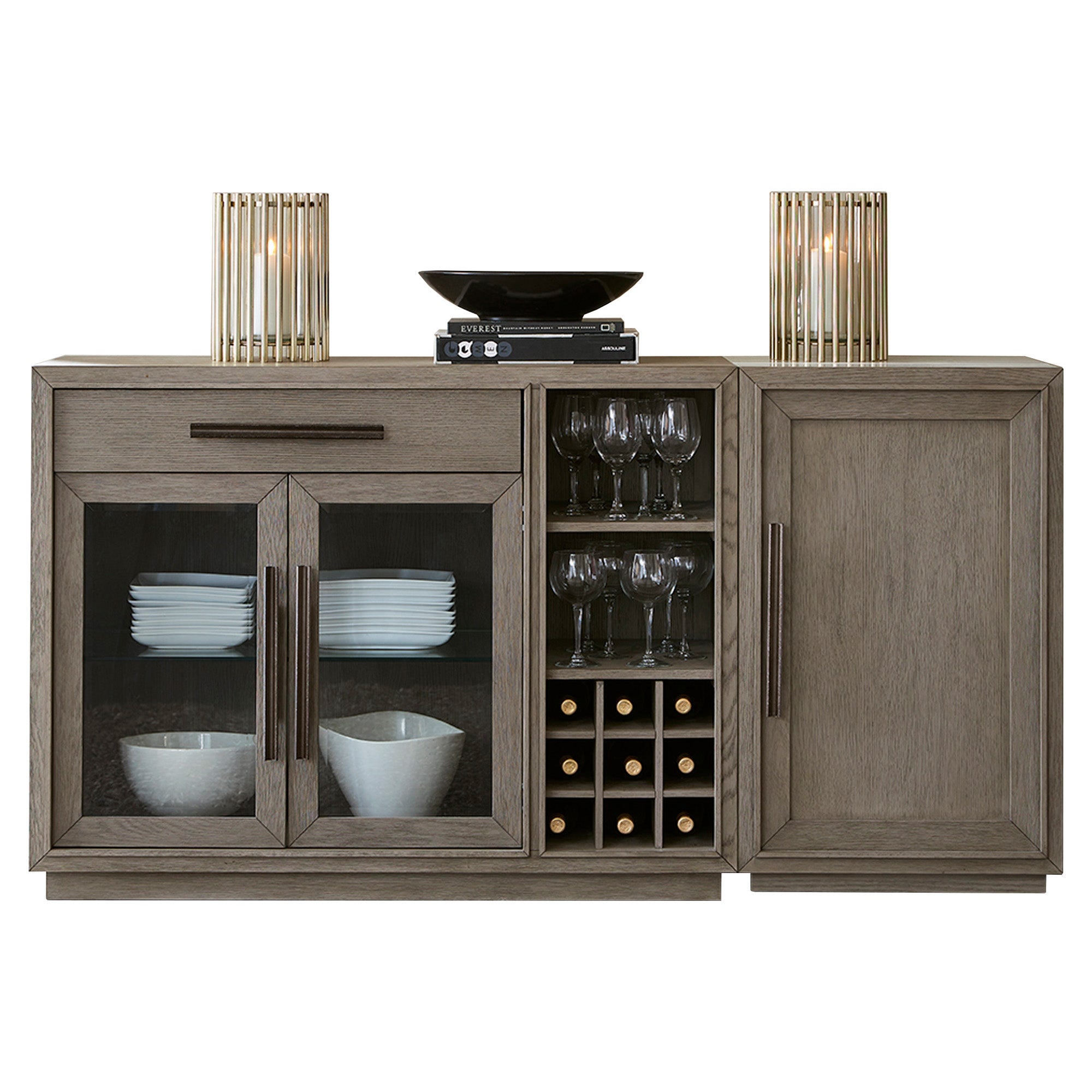 PURE MODERN DINING Multi-functional Server with Bar Cabinet