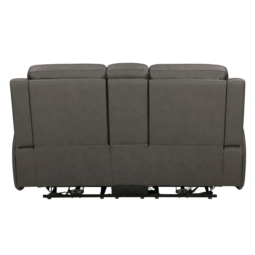BELMONT - AUTUMN FOG Power Zero Gravity Tilt Console Loveseat