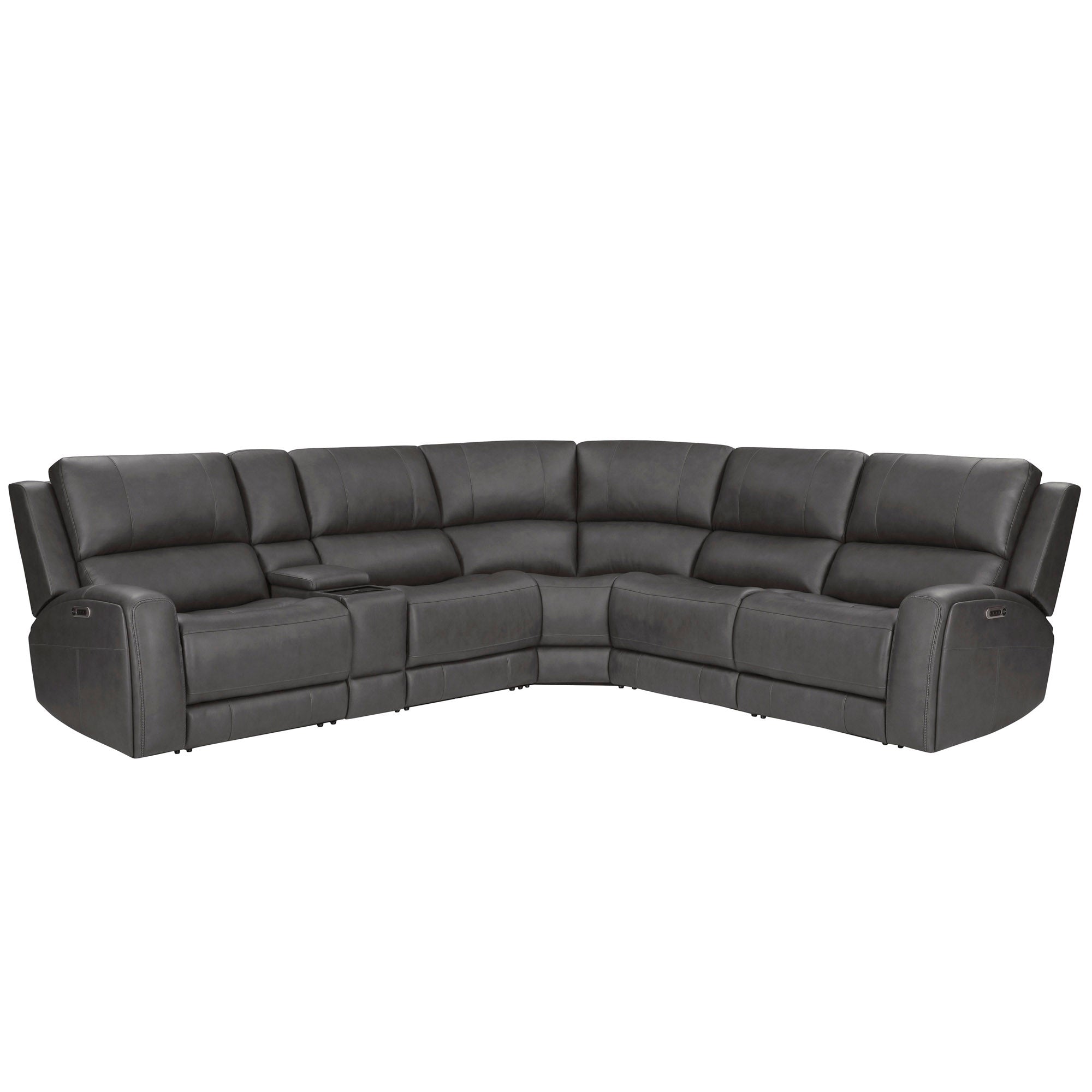 BELMONT - AUTUMN FOG 6pc Zero-Gravity Modular Power Reclining Sectional