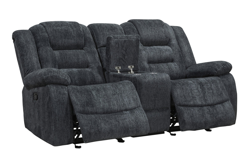 BOLTON - MISTY STORM Manual Glider Console Loveseat - Parker House