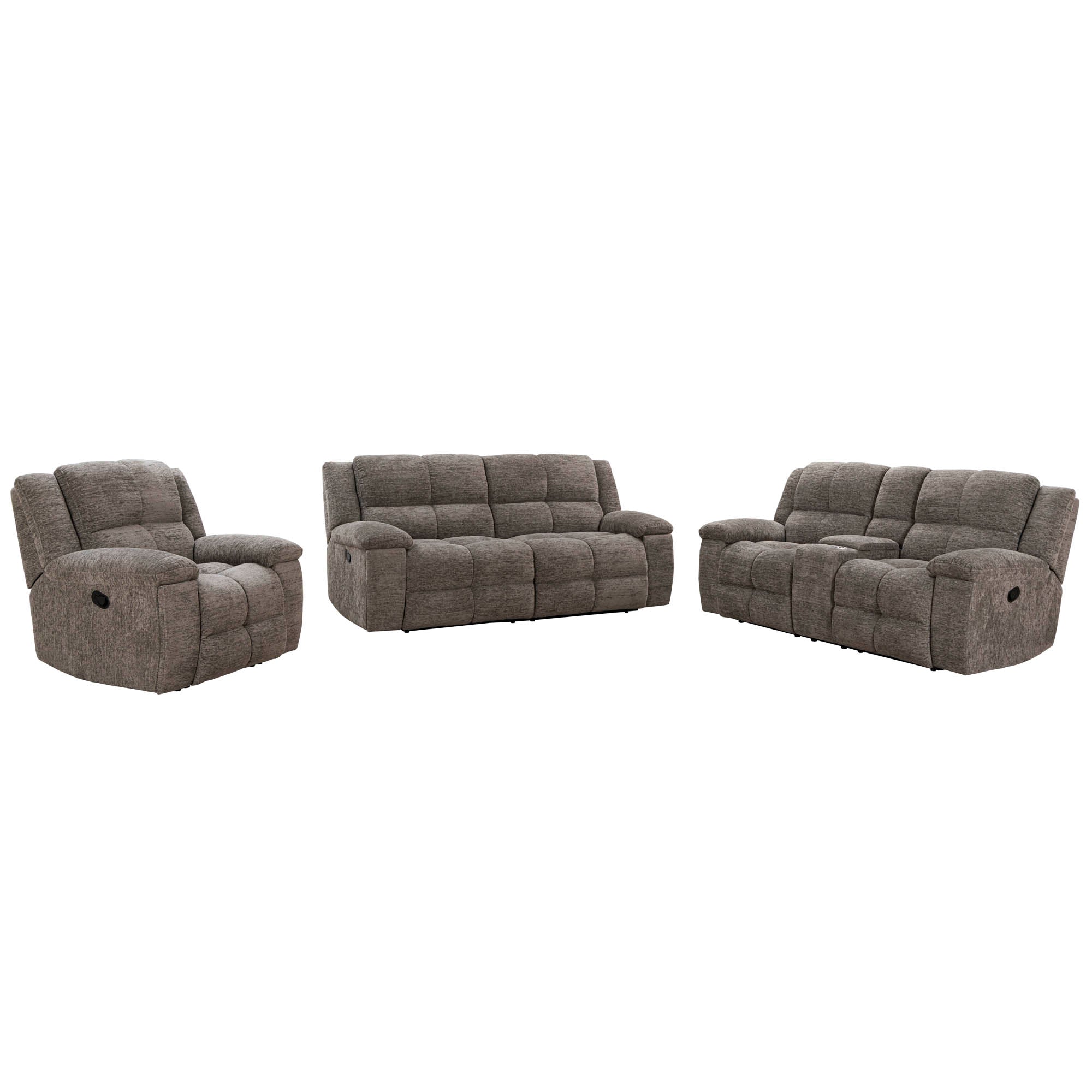 BUSTER - CABOT STONE Manual Dual Reclining Sofa Group