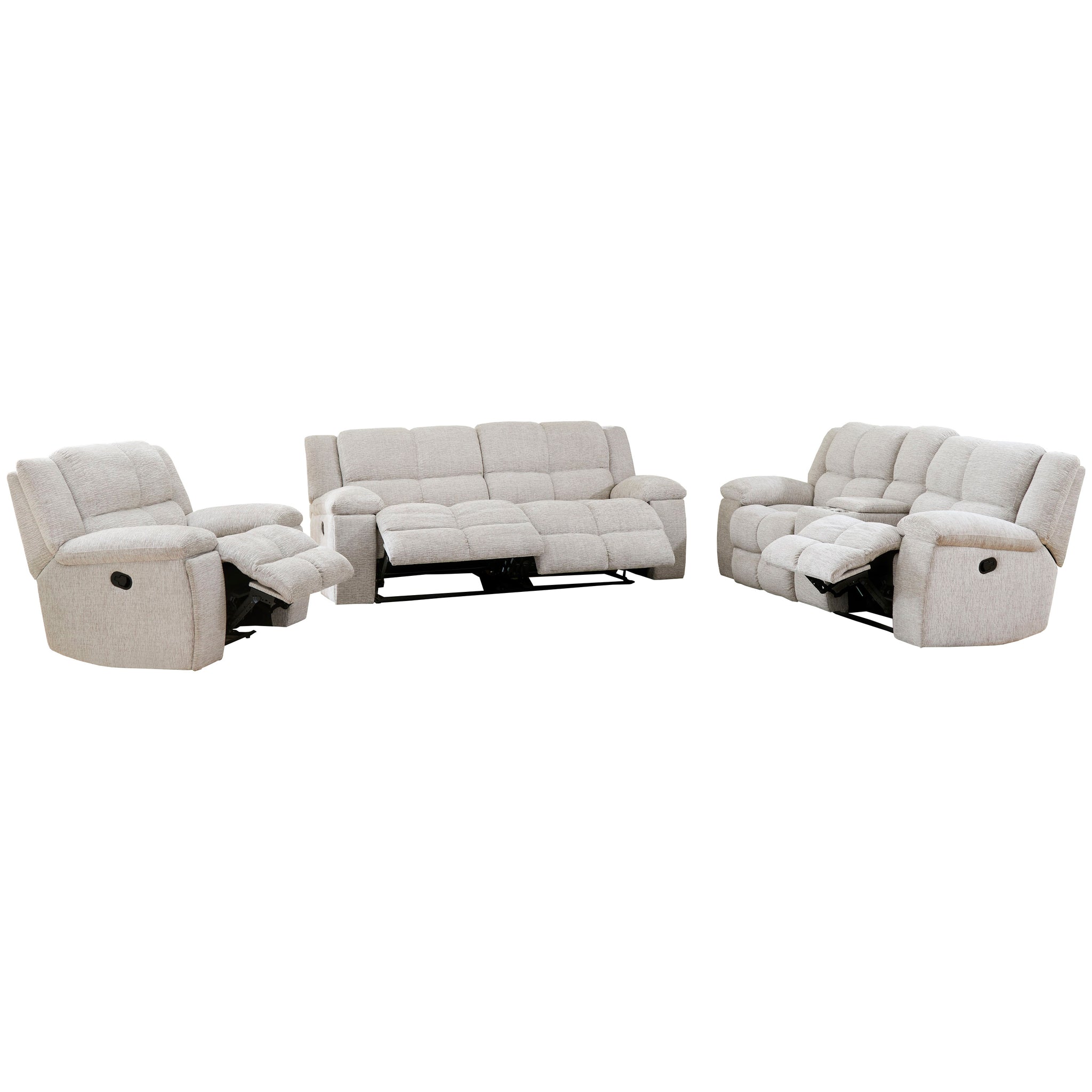 BUSTER - OPAL TAUPE Manual Dual Reclining Sofa Group