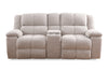 BUSTER - OPAL TAUPE Manual Dual Reclining Console Loveseat