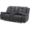 CALDWELL - TAHOE CHARCOAL Power Console Loveseat