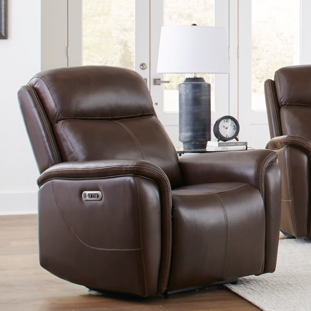 NICENESS【BRAD】 Brady Saddle Leather Recliner | Bob Mills Furniture