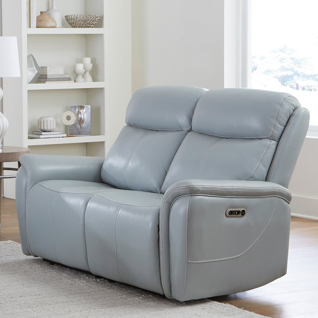 CASCADE - SEA MIST GREY Power Loveseat - Parker House Furniture