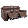 CALGARY - AUTUMN UMBER Power Console Loveseat