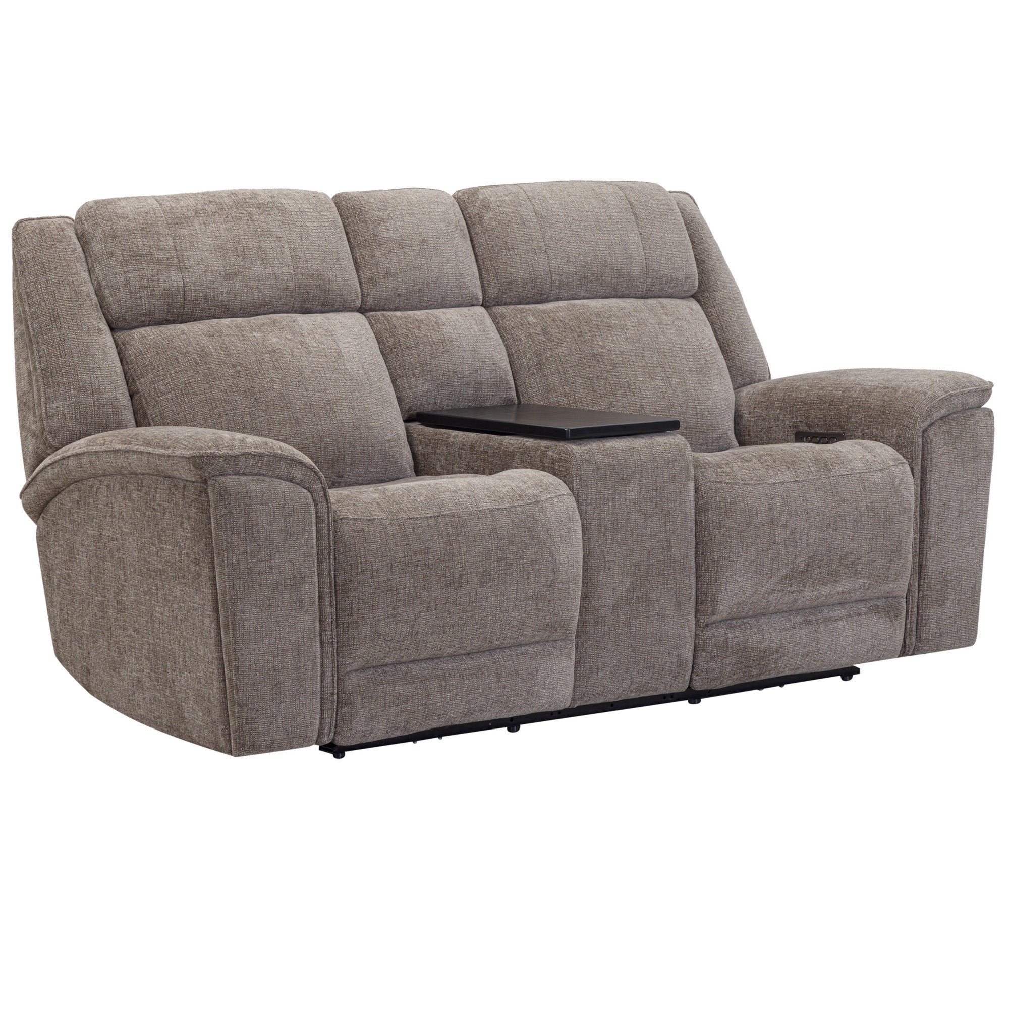 COLTON - BRANSON TWEED Power Zero Gravity Console Loveseat with Immersive Audio