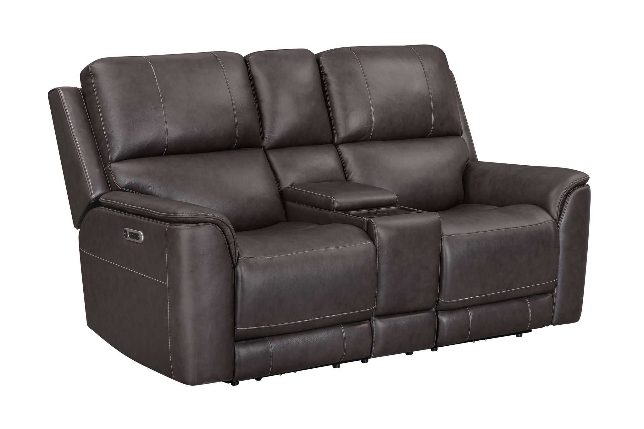 EASTON - STEAMBOAT BROWN Power Zero Gravity Tilt Console Loveseat