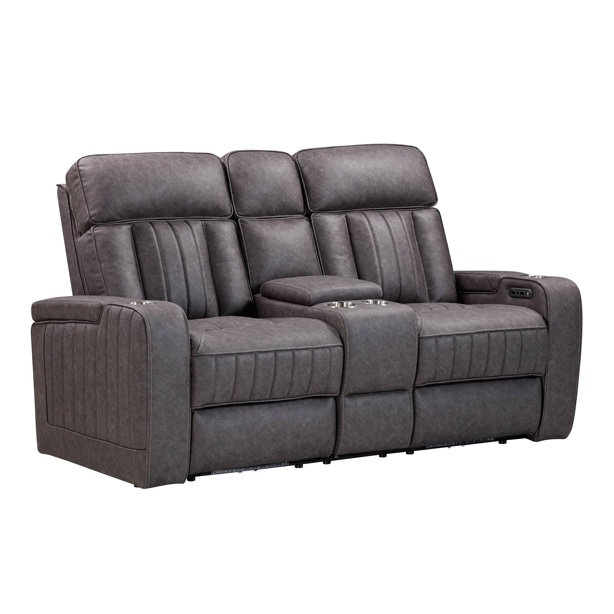 EQUINOX - MERCURY Power Console Loveseat with Power Headrests