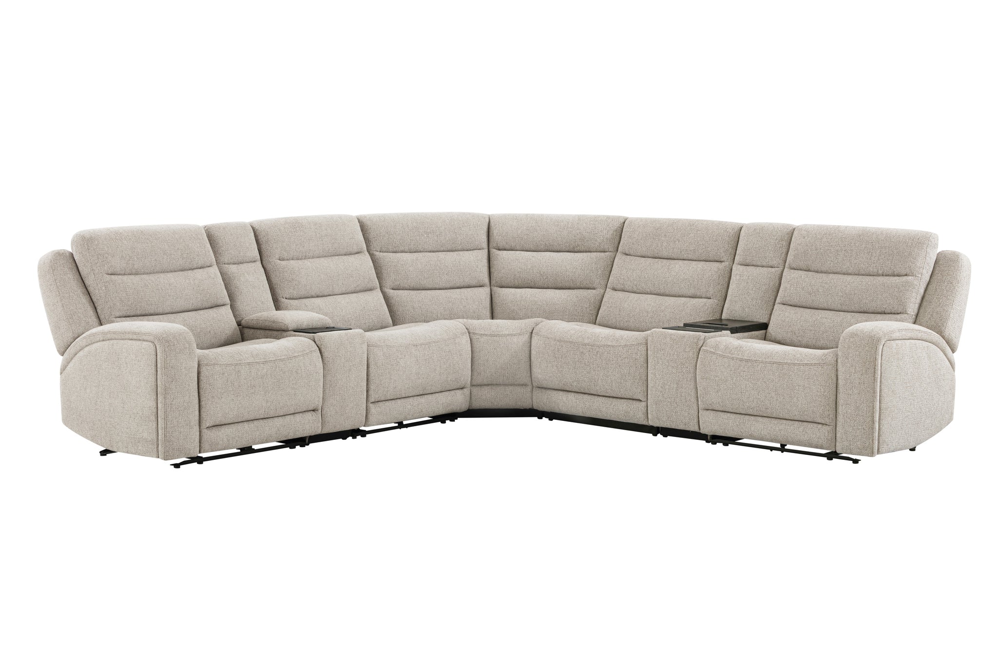 FELIX - MARI FAWN 6pc Power Zero Gravity Modular Sectional with Power Headrest
