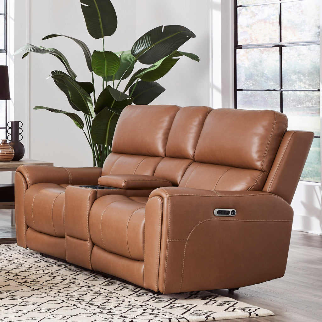 HANCOCK - APPLE CIDER Power Zero Gravity Console Loveseat - Parker