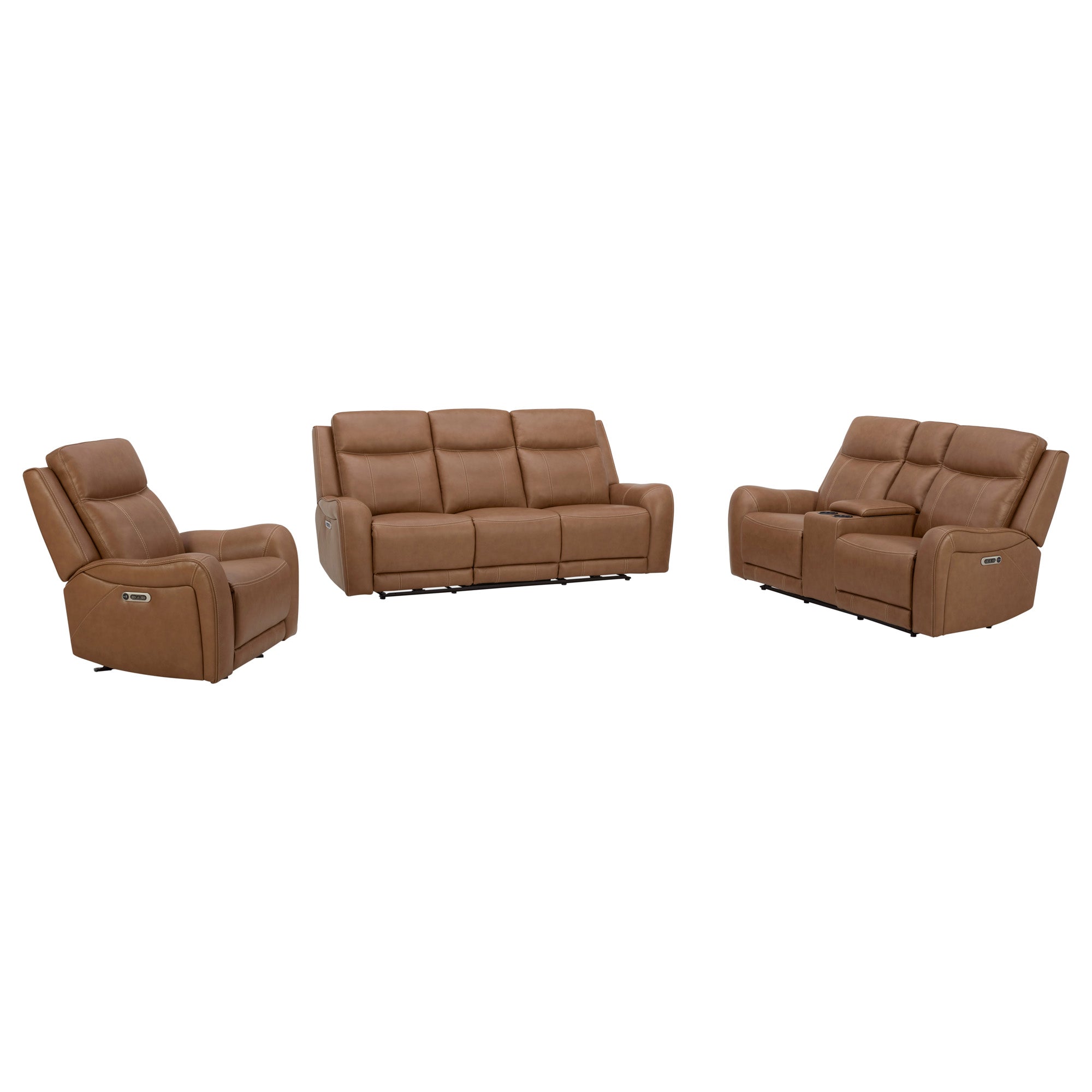HAYWOOD - BUTTERNUT Power Sofa Group with Power Headrests