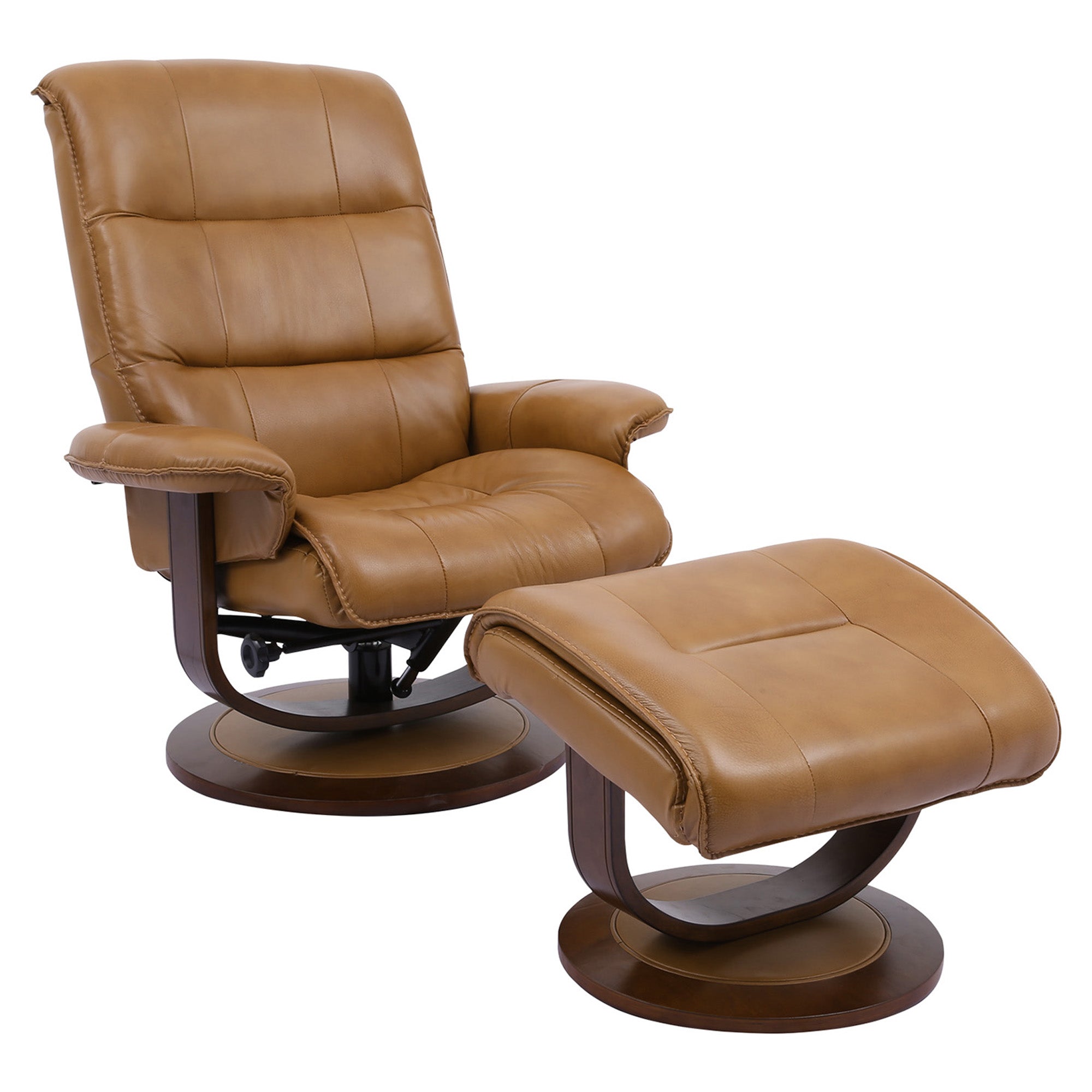 KNIGHT - BUTTERSCOTCH Manual Reclining Swivel Chair & Ottoman
