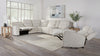 LANCASTER - FLUFFY RIVER ROCK 6pc Zero Gravity Modular Power Reclining Sectional